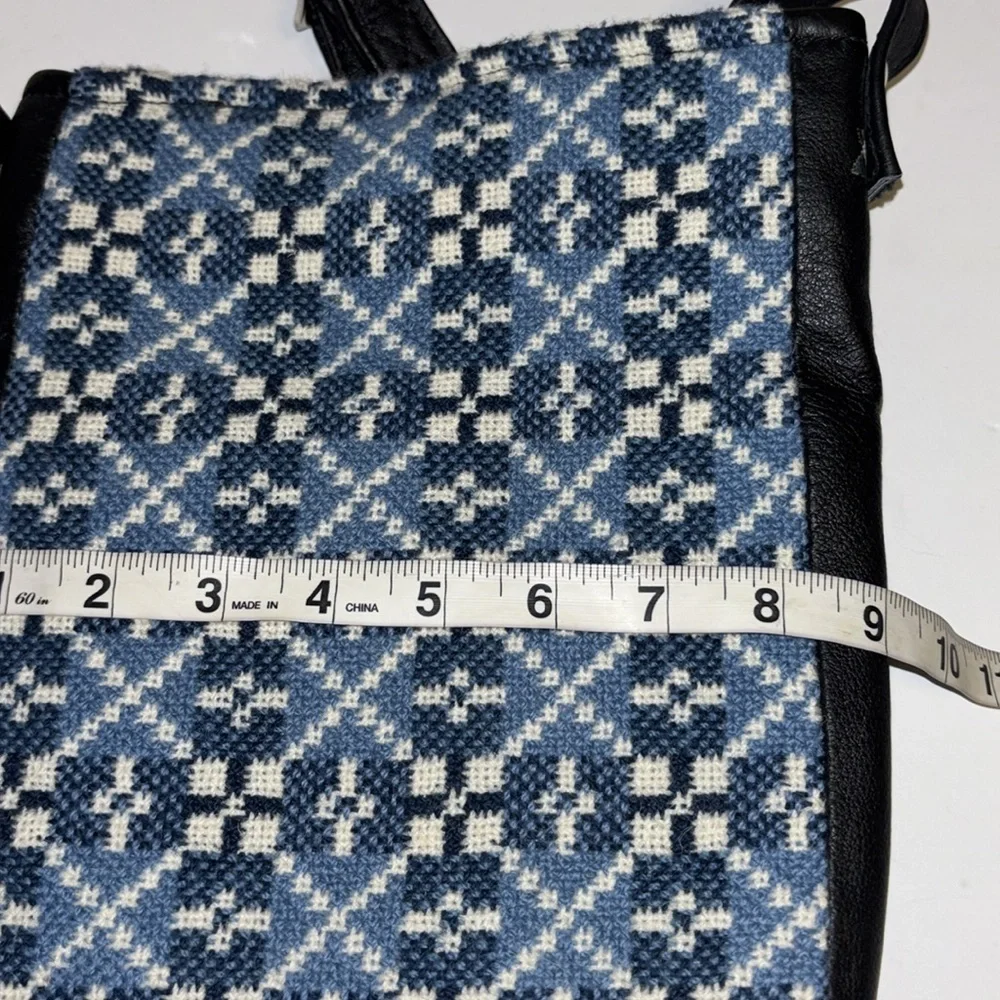 JONES AND GINGER RECYCLED AND RELOVED CROSSBODY BAG NAVY BLUE VEGAN LEATHER
